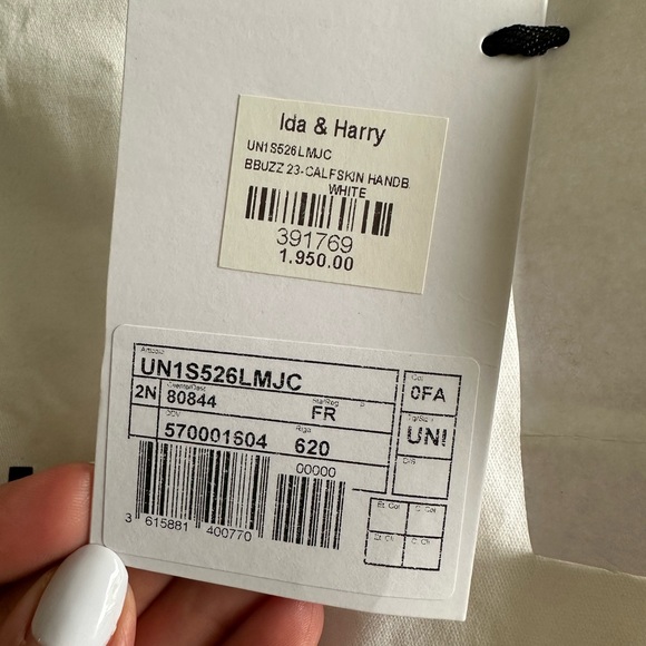 Balmain, white leather off shoulder or Crossbody bag. - Picture 4 of 16